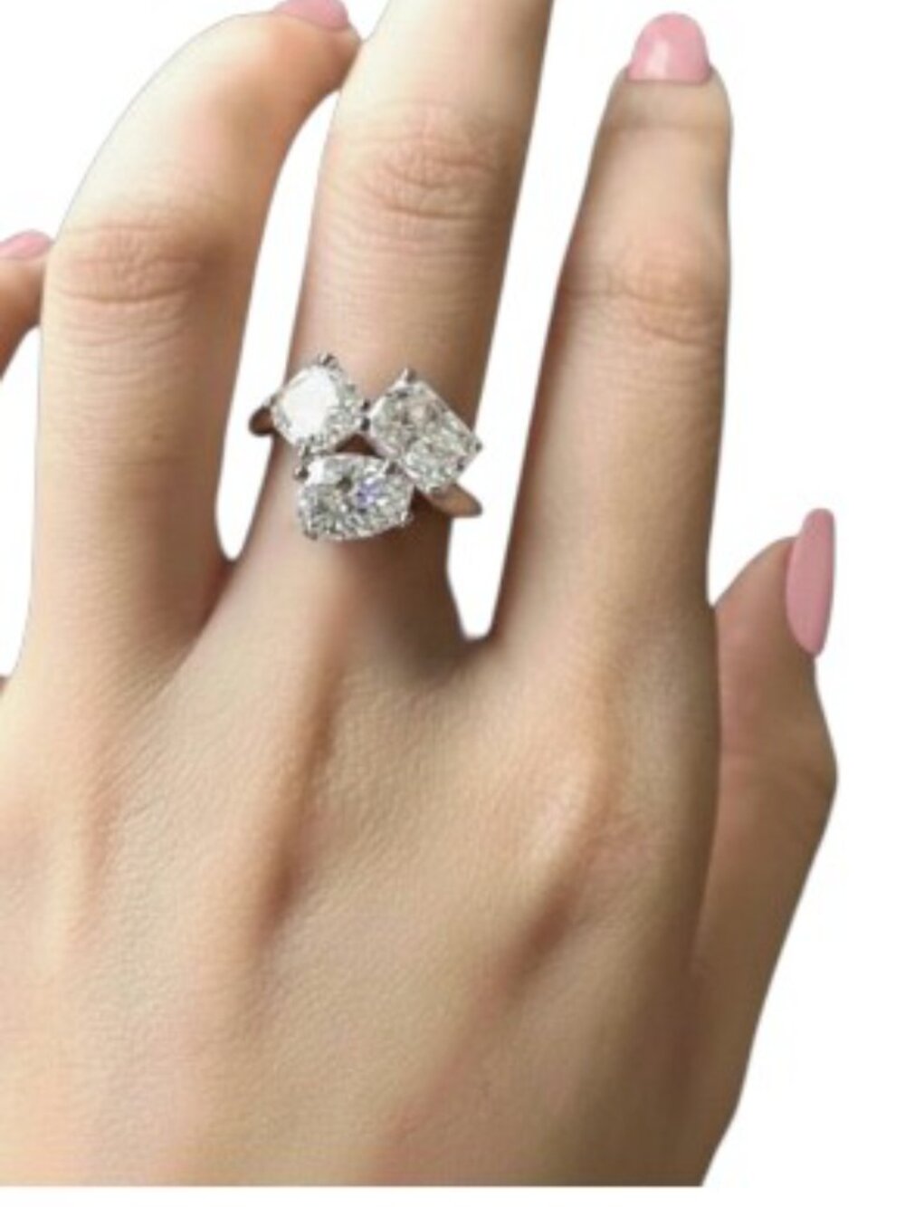 Cubic Zirconia Cluster Ring Size 7 NWOT - Picture 5 of 9